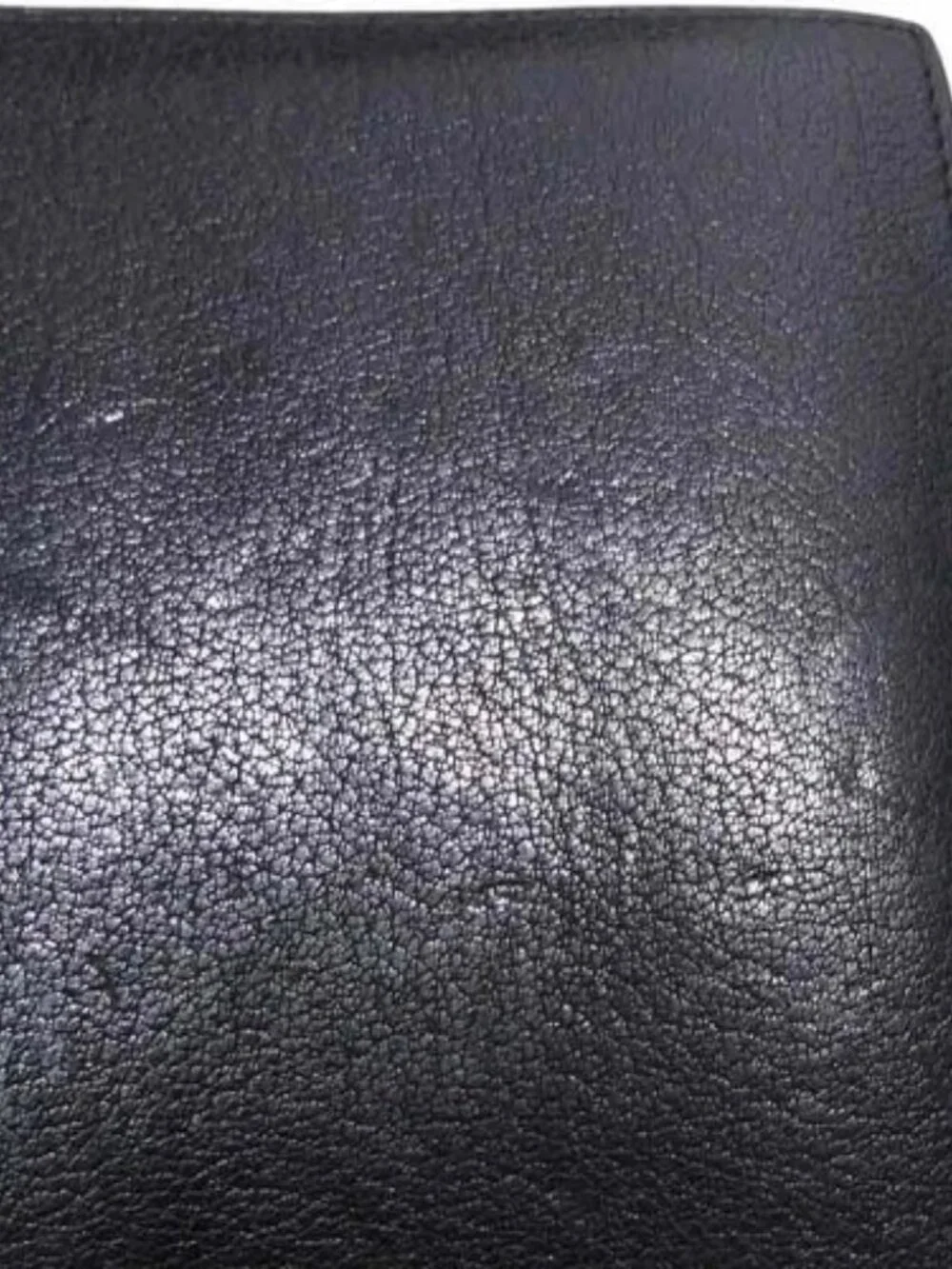 Auth HERMES Agenda/Note Cover Black Leather - e61443a